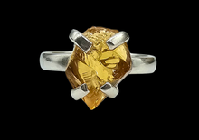 Load image into Gallery viewer, Rough Citrine Ring, Size 9, Sterling Silver, November Birthstone, Raw Gemstone, Happiness Gem, Success Stone - GemzAustralia 