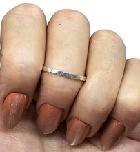 Load image into Gallery viewer, Sculptured Sterling Silver Band Ring, Stacking Ring, Wedding Band, Unisex Design - GemzAustralia 