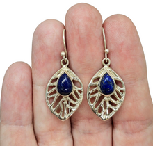 Load image into Gallery viewer, Artisan Lapis Lazuli Earrings, Sterling Silver, Protection Stone, Truth Stone, Relationships &amp; Love Stone, Royal Blue Gemstone - GemzAustralia 