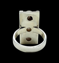 Load image into Gallery viewer, Rectangle Freshwater Pearl Ring, Size 7, Sterling Silver, June Birthstone, Truth Stone, Oxidized