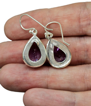 Load image into Gallery viewer, Amethyst Earrings, 11 carats, Sterling Silver, Pear Shaped, Protection Stone, February Birthstone, 6th Anniversary Gemstone - GemzAustralia 