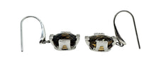 Load image into Gallery viewer, Checkerboard faceted Citrine Earrings, Sterling Silver, Rectangle Cushion Facet, Money Gemstone, November Birthstone