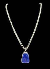 Load image into Gallery viewer, Lapis Lazuli Pendant, Royal Blue Gemstone,  Sterling Silver, Protection Stone, Truth Stone, Relationships &amp; Love Stone