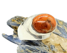 Load image into Gallery viewer, Sponge Coral Ring, Size 7, Oval Shaped, Sterling Silver, Orange Red Coral, Love &amp; Prosperity Stone, Peace Stone, Strength Stone, Natural