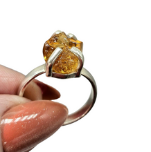 Load image into Gallery viewer, Rough Citrine Ring, Size 9, Sterling Silver, November Birthstone, Raw Gemstone, Happiness Gem, Success Stone - GemzAustralia 