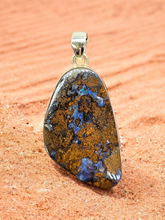 Load image into Gallery viewer, Boulder Opal Pendant, Solid Queensland Opal, Australian Opal, Sterling Silver, October Birthstone, Precious Stone