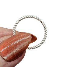 Load image into Gallery viewer, Rope Band Ring, Sterling Silver, Minimalist Design, Stacking Ring, Wedding Band - GemzAustralia 