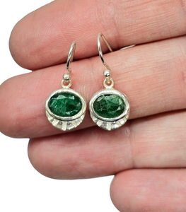 Emerald Earrings, May Birthstone, Stone of Inspiration, Strengthens Memory, Infinite Patience, Deep Green Gemstone, Genuine Gemstones - GemzAustralia 