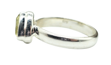 Load image into Gallery viewer, Trillion Faceted Lemon Quartz Ring, 925 Sterling Silver, Size 6, Solitaire Ring, Mental Clarity, Confidence Stone