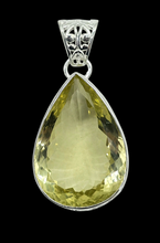 Load image into Gallery viewer, Lemon Quartz Pendant, Sterling Silver, Massive Pear Shaped, 37 carats, Mental Clarity, Confidence Stone, Joy Stone - GemzAustralia 