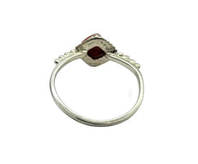 Load image into Gallery viewer, Sponge Coral Ring, Size 7.75, Diamond Shaped, Sterling Silver, Orange/Red, Love &amp; Prosperity Stone, Peace Stone