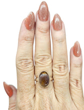 Load image into Gallery viewer, Oval Shaped Super Seven ring, Size 7.75, Melody Stone, Sterling Silver, Opens all senses, Meditation Stone