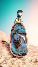 Load image into Gallery viewer, Queensland Boulder Opal Pendant, Solid Opal, Australian Opal, Sterling Silver, October Birthstone, Precious Stone