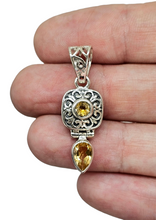 Load image into Gallery viewer, Vintage style Citrine Pendant, Sterling Silver, November Birthstone, Money Stone, Success Stone, Stone of Abundance, 13th Anniversary Gem - GemzAustralia 
