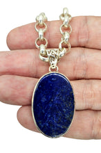 Load image into Gallery viewer, Large Oval Lapis Lazuli Pendant, Sterling Silver, Protection Stone, Truth Stone, Relationships &amp; Love, Royal Blue Gemstone