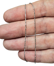 Load image into Gallery viewer, Singapore Chain, 46cm or 18in, 925 Sterling Silver, Diamond Faceted Chain, Sparkly Silver Necklace, Stacking Chain, Twisted Chain