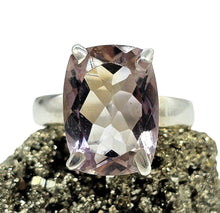 Load image into Gallery viewer, 13 carat Rectangle Ametrine Ring, Size 7, Sterling Silver, mix of Amethyst &amp; Citrine, Trystine Crystal, Bolivianite, Stone of Balance