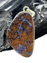 Load image into Gallery viewer, Boulder Opal Pendant, Solid Queensland Opal, Australian Opal, Sterling Silver, October Birthstone, Precious Stone