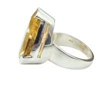 Load image into Gallery viewer, AAA Citrine Ring, Sterling Silver, Size M, Pear Faceted, 18 carats, November Birthstone, Money Stone, Success Gemstone, Abundance Gem