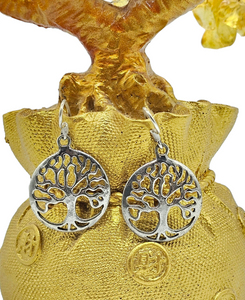 Tree of Life Earrings, Sterling Silver, Represents personal growth, uniqueness, Strength & Beauty, knowledge, wisdom