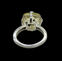Load image into Gallery viewer, Cushion Cut Citrine Ring, Size 8, Sterling Silver, 10 carats, Wealth Gem, November Birthstone, 13th Anniversary Gemstone - GemzAustralia 