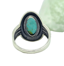 Load image into Gallery viewer, Blue Turquoise Ring, Size 8.25, Sterling Silver, Oval Shaped, Protection Stone, Love Rock, December Birthstone