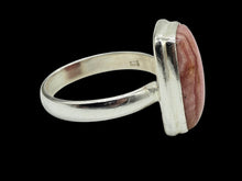 Load image into Gallery viewer, Rhodochrosite Ring, Rectangle Shaped, Size 10, Sterling Silver, Rosa Del Inca Gemstone, Raspberry Pink Crystal, Compassionate Heart Stone