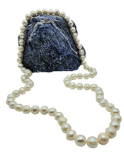 Load image into Gallery viewer, Freshwater Baroque Pearl Necklace, 78cm Long, White Pearl Strand, June Birthstone - GemzAustralia 