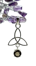 Load image into Gallery viewer, Smoky Quartz Pendant, Celtic Knot, Sterling Silver, Protection Stone, lucky Gem, Grounding Stone, Anchoring Gemstone - GemzAustralia 