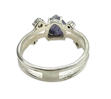 Load image into Gallery viewer, Raw Tanzanite Constellation Ring, Size 8, December Birthstone, Sterling Silver, Rough Tanzanite, Artisanal Piece