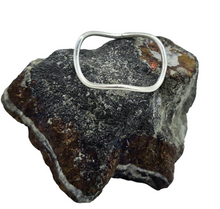 Load image into Gallery viewer, Sweeping Wave Ring, Sterling Silver, Minimalist Design, Stacking Ring, Wedding Band, Unisex Design - GemzAustralia 