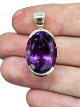 Load image into Gallery viewer, AAA Amethyst Pendant, 25 carats, Oval Shaped, Sterling Silver, February Birthstone, Spiritual Stone, Natural Gemstone, Deep Purple Amethyst