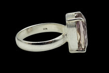 Load image into Gallery viewer, 13 carat Rectangle Ametrine Ring, Size 7, Sterling Silver, mix of Amethyst &amp; Citrine, Trystine Crystal, Bolivianite, Stone of Balance