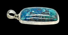 Load image into Gallery viewer, Rectangle Shattuckite Pendant, Sterling Silver, mix of Azurite, Chrysocolla &amp; Malachite Gemstones, Blue Green, Spirit Guide