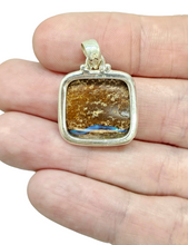Load image into Gallery viewer, Australian Boulder Opal Pendant, Solid Opal, Australian Opal, Sterling Silver, October Birthstone, Precious Stone, Pure Energy