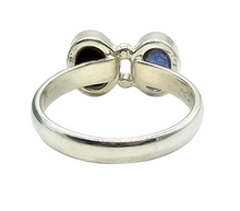 Load image into Gallery viewer, Australian Opal &amp; Blue Kyanite Ring, Size 8.5, Sterling Silver, Toi et Moi Design, Blue Green Opal