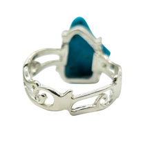 Load image into Gallery viewer, Kingman Turquoise Ring, Size 7.25, Sterling Silver, December Birthstone, Blue Turquoise, Protection Stone