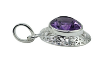 Load image into Gallery viewer, Amethyst Pendant, 6th Wedding Anniversary, Sterling Silver, February Birthstone, Purple Gemstone, Powerful Stone - GemzAustralia 