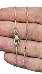 Box Chain, Sterling Silver, 48cm, 19 inches, Shiny Silver Chain, Hang Pendants, Stacker Chain, Silver Necklace, Male / Female Chain