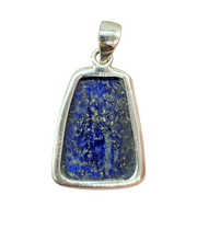 Load image into Gallery viewer, Lapis Lazuli Pendant, Royal Blue Gemstone,  Sterling Silver, Protection Stone, Truth Stone, Relationships &amp; Love Stone