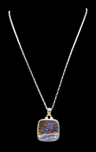 Load image into Gallery viewer, Australian Boulder Opal Pendant, Solid Opal, Australian Opal, Sterling Silver, October Birthstone, Precious Stone, Pure Energy