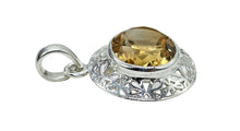 Load image into Gallery viewer, Citrine Pendant, Sterling Silver, 6 carats, Oval Faceted, November Birthstone, Money Stone, Success Stone, Stone of Abundance