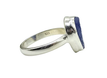 Load image into Gallery viewer, Rough Tanzanite Ring, Size 7 1/4, December Birthstone, Sterling Silver, Raw Tanzanite, Protection and Safety, Spiritual Gemstone - GemzAustralia 
