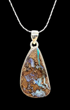 Load image into Gallery viewer, Australian Boulder Opal Pendant, Solid Opal, Australian Opal, Sterling Silver, October Birthstone, Precious Stone