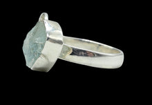 Load image into Gallery viewer, Rough Aquamarine &amp; Tree of Life Ring, Size 7, Sterling Silver, March Birthstone, Pale Blue Gemstone, Divine Communication