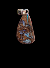 Load image into Gallery viewer, Australian Boulder Opal Pendant, Solid Opal, Australian Opal, Sterling Silver, October Birthstone, Precious Stone