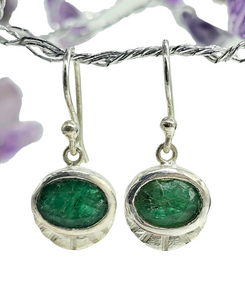 Emerald Earrings, May Birthstone, Stone of Inspiration, Strengthens Memory, Infinite Patience, Deep Green Gemstone, Genuine Gemstones - GemzAustralia 