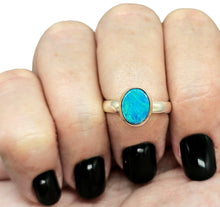 Load image into Gallery viewer, Australian Opal Ring, Size 7, Oval Shaped, October Birthstone, Sterling Silver, Good Luck Stone, Aura Gemstone