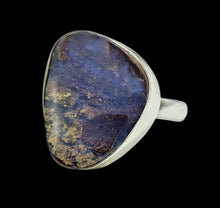 Load image into Gallery viewer, Australian Solid Boulder Opal Ring, Size 7, Sterling Silver, October Birthstone, Precious Stone
