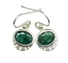 Load image into Gallery viewer, Emerald Earrings, May Birthstone, Stone of Inspiration, Strengthens Memory, Infinite Patience, Deep Green Gemstone, Genuine Gemstones - GemzAustralia 